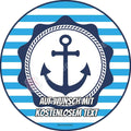 Motiv: Anker - Streifenmuster - Hochwertige und individuelle Tortenaufleger für jeden Anlass
Tortenaufleger Anker - Streifenmuster 20cm Kreis 
Dieser Tortenaufleger mit einem Anker auf einem blauen - Tortenbild - DeintortenbildAnker - Streifenmuster