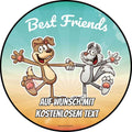 Motiv: Beste Freunde - Hund und Wolf - Hochwertige und individuelle Tortenaufleger für jeden Anlass
Tortenaufleger Beste Freunde - Hund und Wolf in 20cm Kreis 
Dieser Tortenaufleger mit einem Hund und ein - Tortenbild - DeintortenbildBeste Freunde - Hund und Wolf