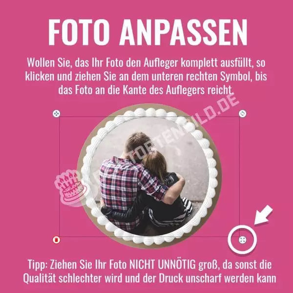 Individuelle Tortenaufleger mit Foto und Text – Perfekt für jede Torte - Online-Designer