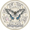 Motiv: Schmetterling mit magischen Symbolen - Deintortenbild.de Tortenaufleger aus Esspapier: Oblatenpapier, Zuckerpapier, Fondantpapier