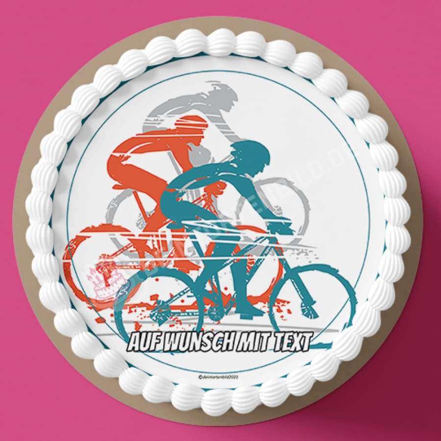 Motiv: Fahrräder Sport - Deintortenbild.de Tortenaufleger aus Esspapier: Oblatenpapier, Zuckerpapier, Fondantpapier