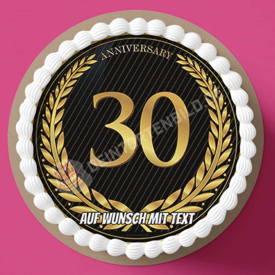 Motiv: Jubiläum 30 Jahre - Deintortenbild.de Tortenaufleger aus Esspapier: Oblatenpapier, Zuckerpapier, Fondantpapier