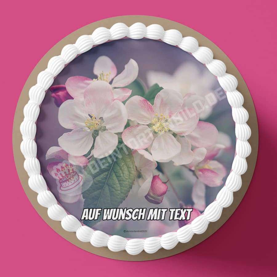 Motiv: Kirschblüten - Deintortenbild.de Tortenaufleger aus Esspapier: Oblatenpapier, Zuckerpapier, Fondantpapier