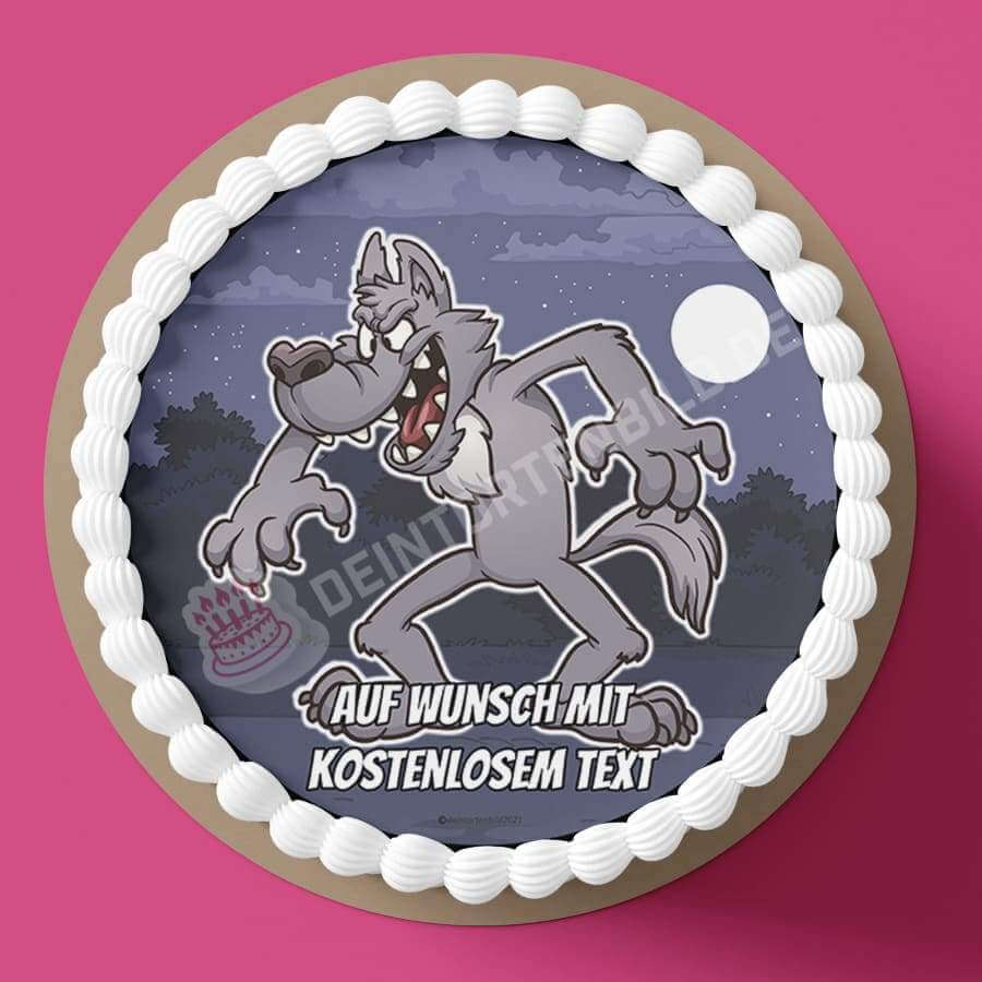 Motiv: Cartoon Wolf Grau von Deintortenbild – Tortenaufleger, Tortenfoto, Tortenbild, personalisiert & individuell bei Deintortenbild.de