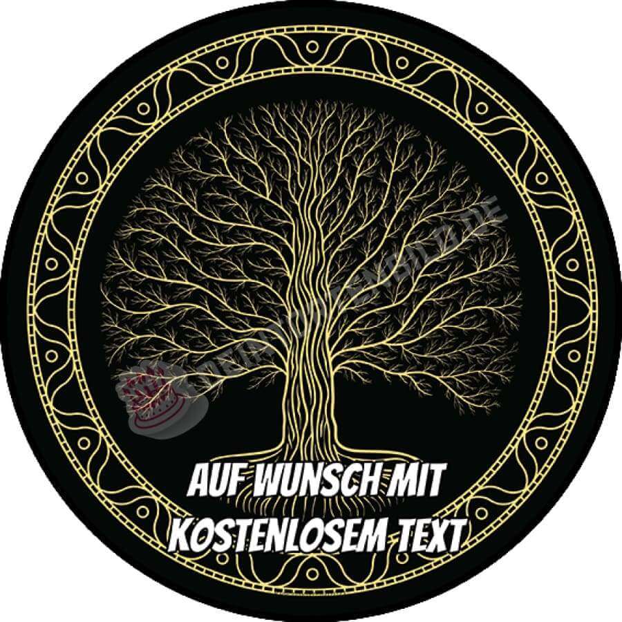 Motiv: Baum des Lebens - Yggdrasil - Hochwertige und individuelle Tortenaufleger für jeden Anlass
Tortenaufleger Baum des Lebens - Yggdrasil in 20cm Kreis 
Dieser Tortenaufleger mit dem Baum des Lebens  - Tortenbild - DeintortenbildBaum des Lebens - Yggdrasil