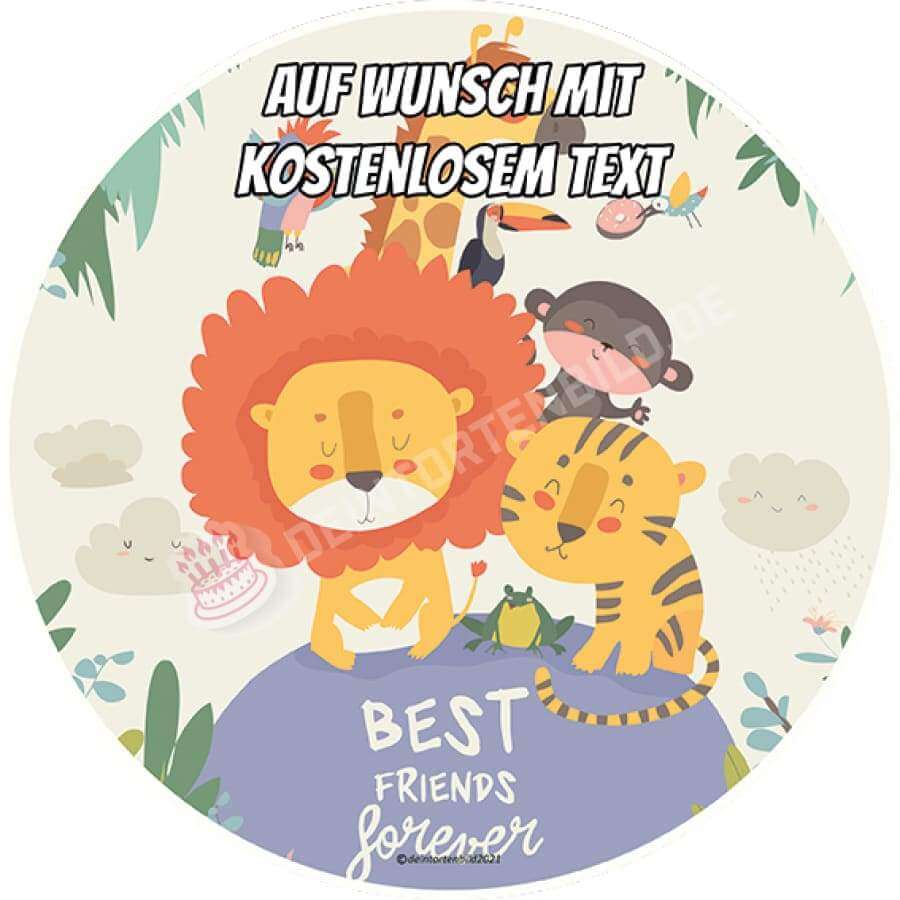 Motiv: "Best Friends forever" - Freunde von Deintortenbild – Tortenaufleger, Tortenfoto, Tortenbild, personalisiert & individuell bei Deintortenbild.de