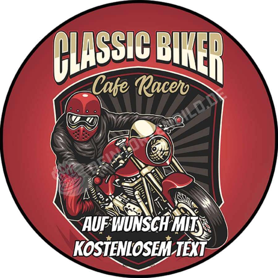 Motiv: "Classic Biker" - Motorrad von Deintortenbild – Tortenaufleger, Tortenfoto, Tortenbild, personalisiert & individuell bei Deintortenbild.de