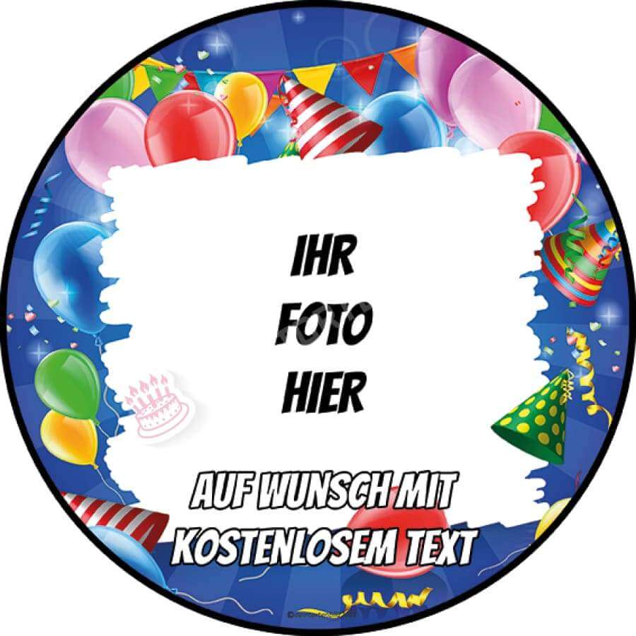 Motiv: Geburtstag Fotomotiv (Version2) von Deintortenbild – Tortenaufleger, Tortenfoto, Tortenbild, personalisiert & individuell bei Deintortenbild.de