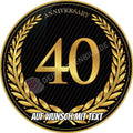 Motiv: Jubiläum 40 Jahre - Deintortenbild.de Tortenaufleger aus Esspapier: Oblatenpapier, Zuckerpapier, Fondantpapier