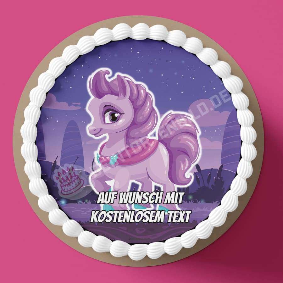 Motiv: Pony Lila von Deintortenbild – Tortenaufleger, Tortenfoto, Tortenbild, personalisiert & individuell bei Deintortenbild.de