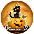 Happy Halloween Kürbis mit Katze von Deintortenbild – Tortenaufleger, Tortenfoto, Tortenbild, personalisiert & individuell bei Deintortenbild.de