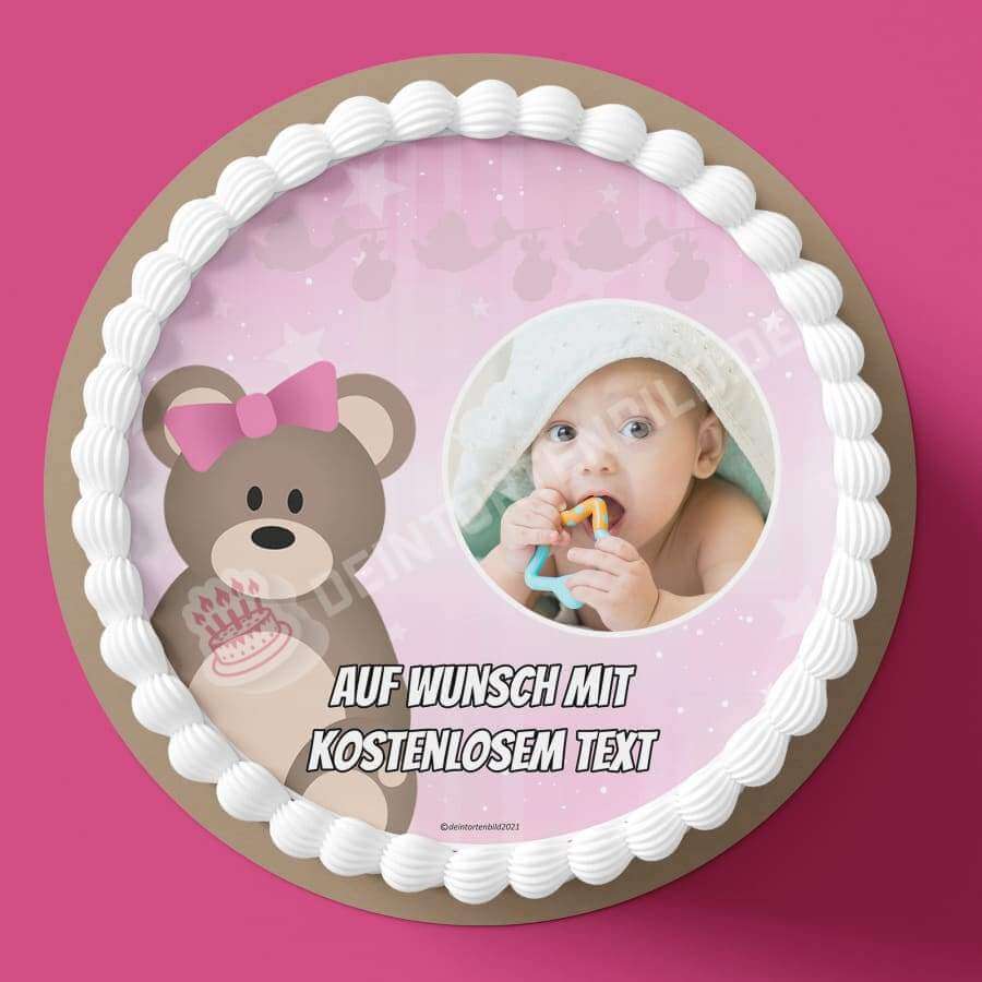 Motiv: Baby Mädchen Fotomotiv (Version1) von Deintortenbild – Tortenaufleger, Tortenfoto, Tortenbild, personalisiert & individuell bei Deintortenbild.de