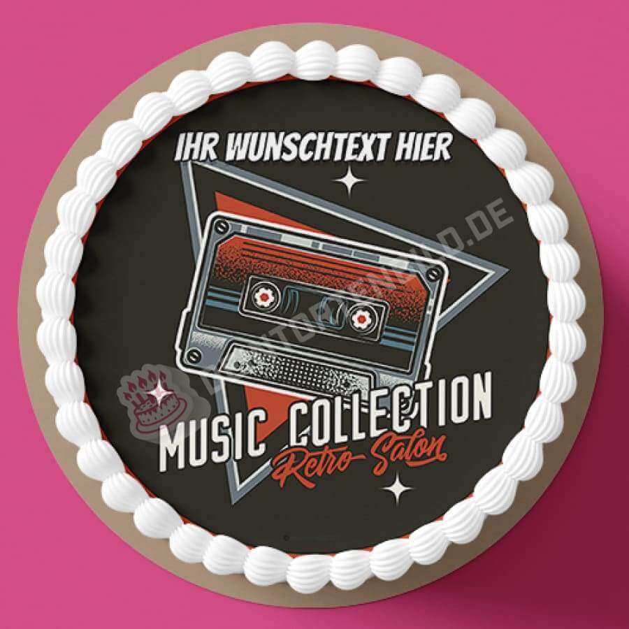 Motiv: Retro Music Collection - Hochwertige und individuelle Tortenaufleger für jeden Anlass
Tortenaufleger Retro Music Collection in 20cm Kreis 
Unsere Tortenaufleger sind ein ideales Geschenk für - Tortenbild - DeintortenbildRetro Music Collection