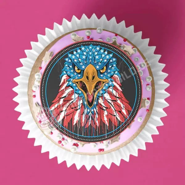 Muffinaufleger Motiv: Adler In Usa Farben