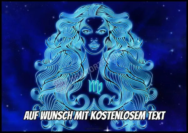 Rechteck Motiv: Sternzeichen Jungfrau Tortenbild