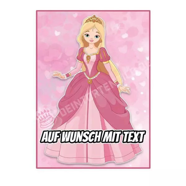 Rechteck Motiv: Prinzessin Beauty - Deintortenbild.de Tortenaufleger aus Esspapier: Oblate, Zuckerpapier, Fondantpapier