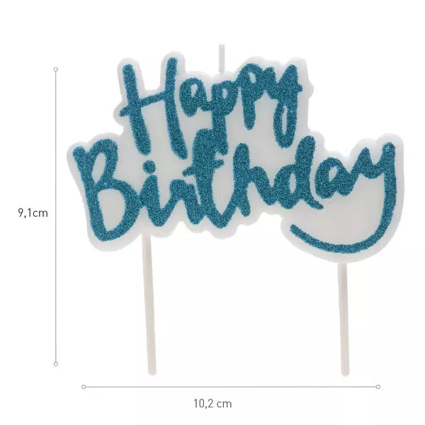 Dekora Happy Birthday Kerze 10cm.