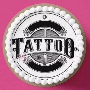 Motiv: Tattoo Schriftzug Logo Tortenbild