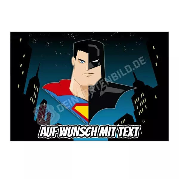 Rechteck Motiv: Batman Superman Oblate A4 Tortenbilder