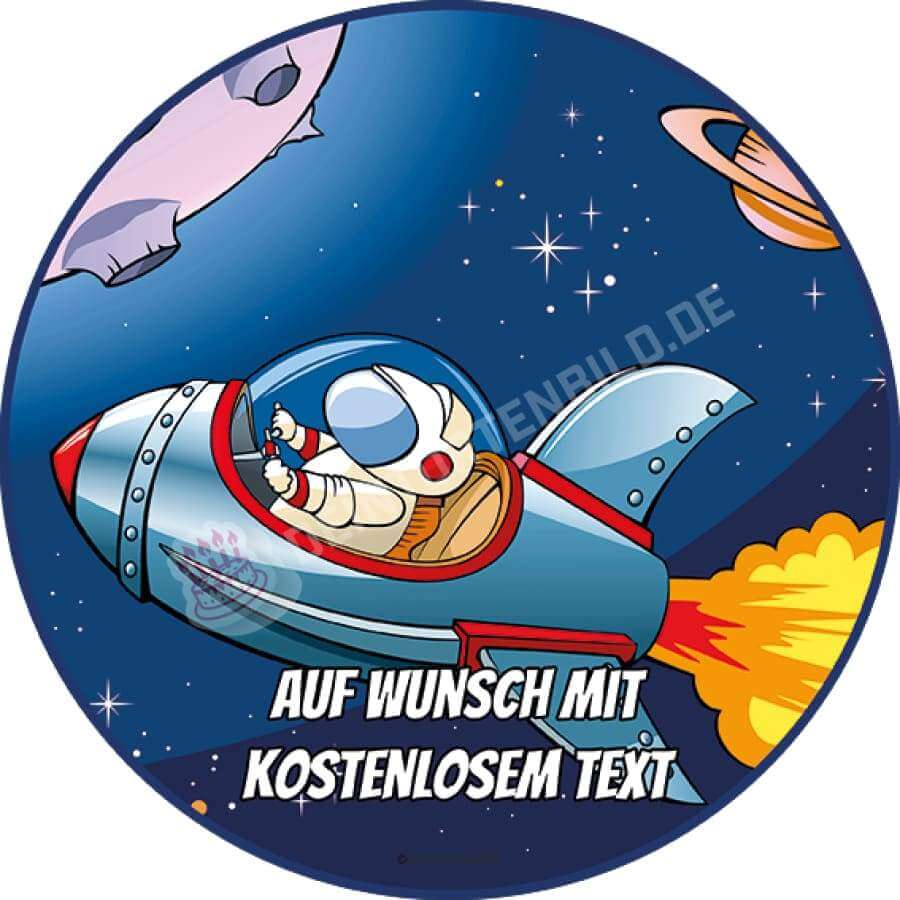 Motiv: Astronaut In Rakete Tortenbild