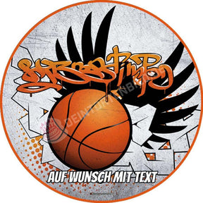 Motiv: Basketball Graffiti Tortenbild