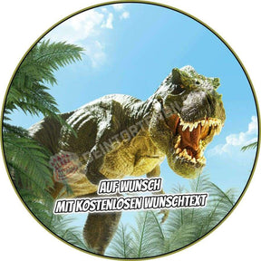 Motiv: Dino T-Rex Oblate Tortenbild