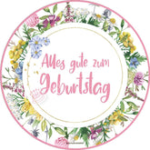 Motiv: Elegant Mit Spruch Zum Auswählen Oblatenpapier / Alles Gute Geburtstag Pink Tortenbild