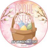 Motiv: Frohe Ostern - Osterkorb Tortenbild