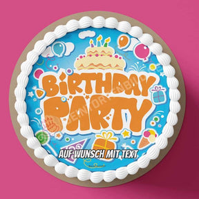 Motiv: Geburtstag - Birthday Party Tortenbild