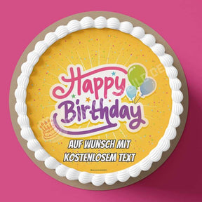 Motiv: Geburtstag - Happy Birthday Tortenbild