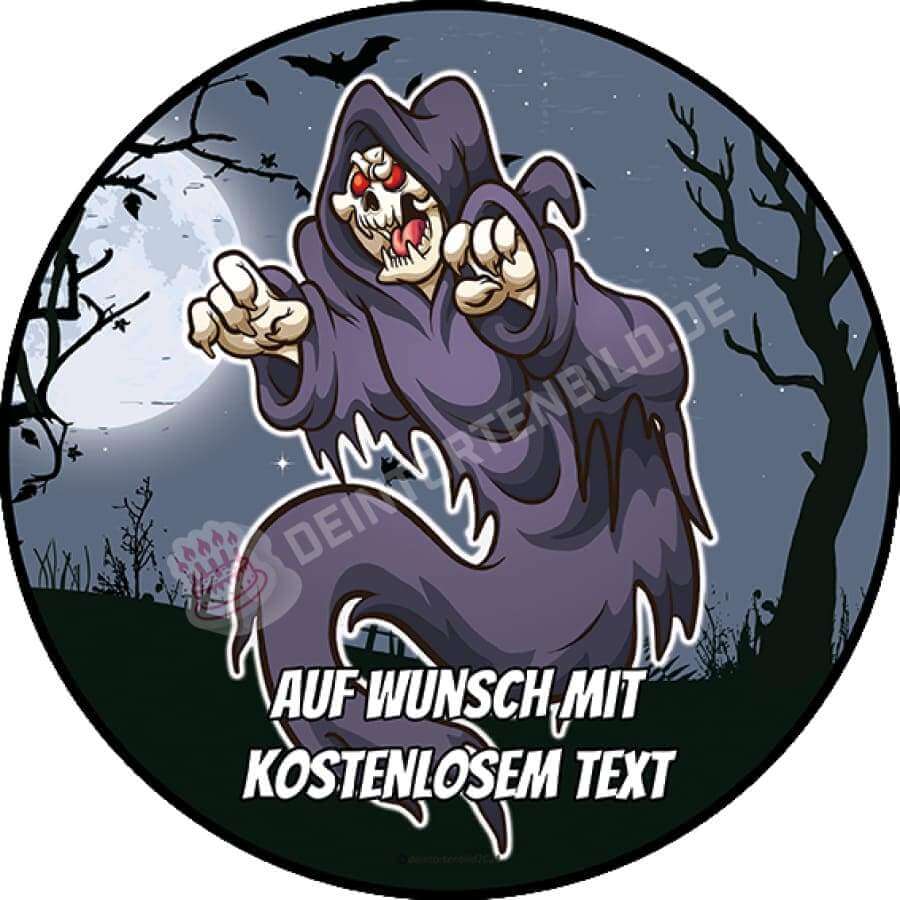 Motiv: Halloween - Cartoon Geist Tortenbild