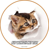 Motiv: Katze Durch Papier #2 Tortenbild