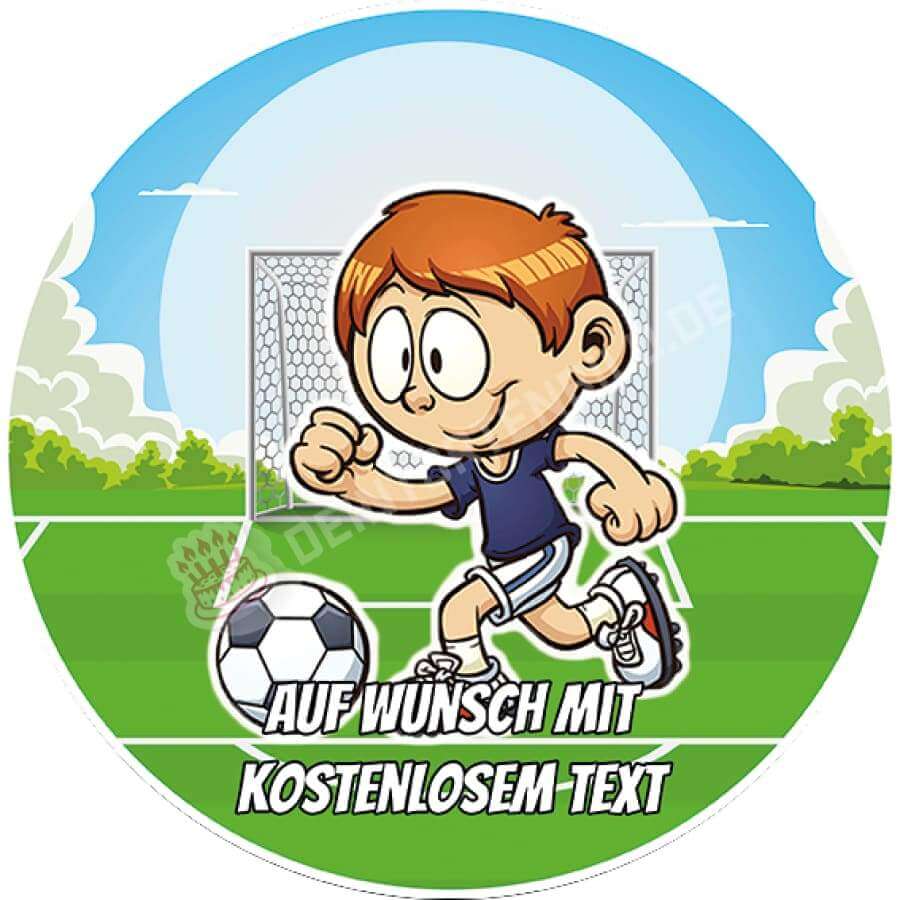 Motiv: Kind Auf Fußballplatz (Version3) Tortenbild
