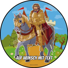 Motiv: König Auf Pferd Vor Schloss Tortenbild