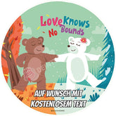 Motiv: "Love knows no bounds" Valentinstag Bären - Deintortenbild.de Tortenaufleger aus Esspapier: Oblatenpapier, Zuckerpapier, Fondantpapier