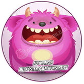 Motiv: Monster Pink Oblate Tortenbild