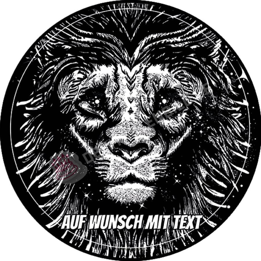Motiv: Mystischer Löwe In Schwarz Weiß Tortenbild