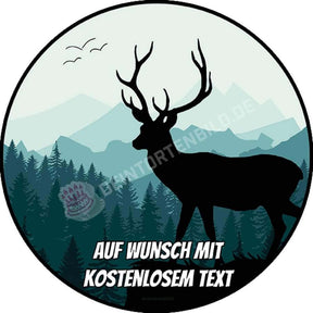 Motiv: Naturszene Hirsch Silhouette (Version2) Tortenbild