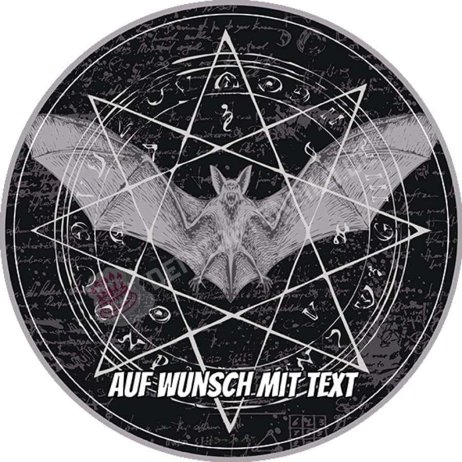 Motiv: Okkulte Symbole Mit Fledermaus Tortenbild