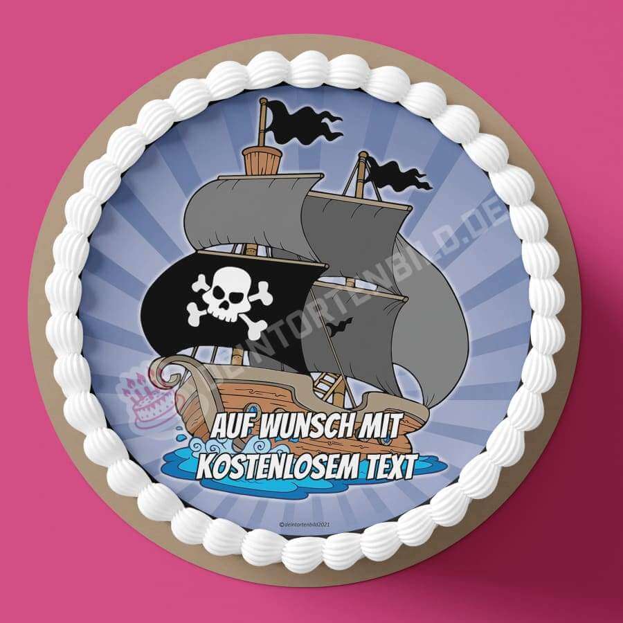 Motiv: Piratenschiff Tortenbild