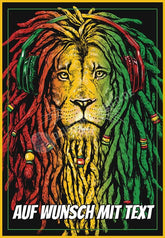 Motiv: Rastafari Löwe Jamaika - Deintortenbild.de Tortenaufleger aus Esspapier: Oblatenpapier, Zuckerpapier, Fondantpapier